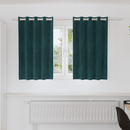 vidaXL Sötétítő függönyök 2 pcs Sötétzöld 140 x 140 cm Bársony