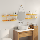 vidaXL Lebegő polc 4 pcs Mustár sárga 80 x 18 x 2,5 cm Acél
