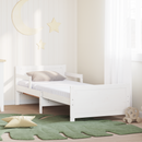 vidaXL Ágykeret kihúzható matraccal Fehér 80 x 200 cm Tömör fenyőfa