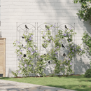 vidaXL Kerti Kerítés 3 pcs Fekete 110 x 40 cm Acél