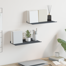 vidaXL Lebegő polc 2 pcs Antracit 40 x 18 x 2,5 cm Acél