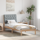 vidaXL Ágykeret Kárpitozott Fejtámlával fejtámlával Barna 75 x 190 cm
