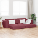 vidaXL Kanapéágy Bordó 245 x 78 x 77 cm szövet