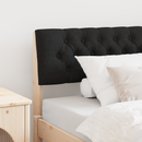 vidaXL Kárpitozott fejtámla Fekete 100 cm Tömör fenyőfa