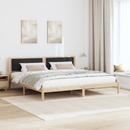 vidaXL Ágykeret fejtámlával Fekete 200 x 200 cm Tömör fenyőfa