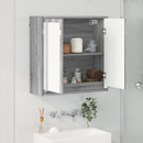 vidaXL Fürdőszobai tükörszekrény Szürke Sonoma 60 x 20 x 60 cm Faanyag