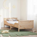 vidaXL Ágykeret kihúzható matraccal Barna 80 x 200 cm Tömör fenyőfa