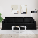 vidaXL Kanapé Fekete 228 x 78 x 80 cm Bársony