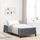 vidaXL Boxrugós ágy matracmal Sötétszürke 80 x 220 cm szövet