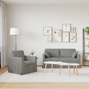 vidaXL Kanapé Szett 2 pcs Világosszürke 158 x 78 x 80 cm Bársony