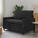 vidaXL Kanapé Fekete 126 x 81 x 87,5 cm Bársony