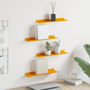 vidaXL Lebegő polc 4 pcs Mustár sárga 40 x 8,5 x 2,5 cm Acél