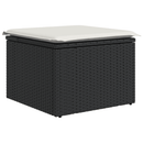 vidaXL 11 részes fekete polyrattan kerti ülőgarnitúra párnákkal