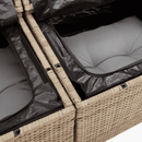vidaXL 12 részes bézs polyrattan kerti ülőgarnitúra párnákkal