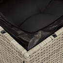 vidaXL 7 részes világosszürke polyrattan kerti ülőgarnitúra párnákkal