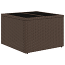 vidaXL 9 részes barna polyrattan kerti ülőgarnitúra párnákkal
