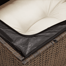 vidaXL 9 részes barna polyrattan kerti ülőgarnitúra párnákkal