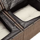 vidaXL 9 részes barna polyrattan kerti ülőgarnitúra párnákkal