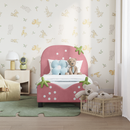 vidaXL Gyerekágy keret fejtámlával Rózsaszín 70 x 140 cm Bársony