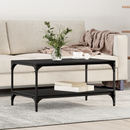 vidaXL Dohányzóasztal Fekete tölgy 82 x 50 x 40 cm Faanyag