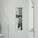vidaXL Zuhany Niche Ezüst 60 x 20 x 9,5 cm Rozsdamentes acél