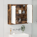 vidaXL Fürdőszobai tükörszekrény Füstölt tölgy 60 x 20 x 60 cm Faanyag