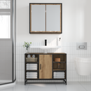 vidaXL Falpolc polcokkal tárolóval Artisan tölgy 65 x 20 x 60 cm