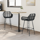 vidaXL Bárszék 2 pcs 55 x 52 x 92 cm Rattan és Vas