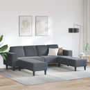 vidaXL Nappali Kanapé 3 pcs Sötétszürke 250 x 188 x 76 cm
