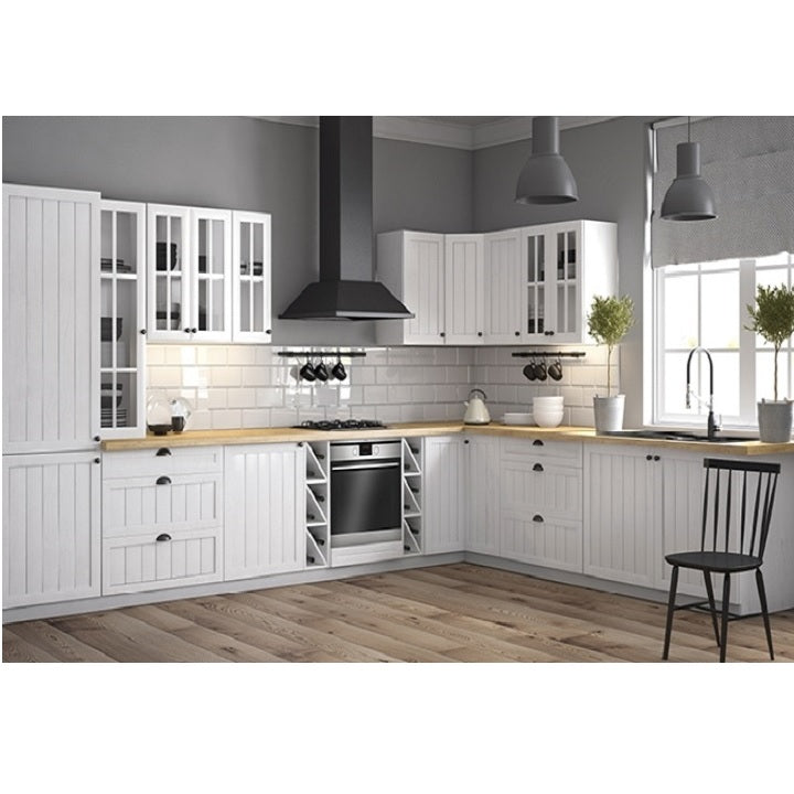 Kétajtós felsőszekrény üveggel G60S, fehér/sosna andersen, PROVANCE