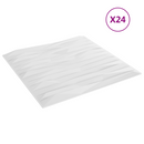 vidaXL Fali panelek 24 pcs Fehér kő 50 x 50 cm XPS Hab