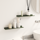 vidaXL Lebegő polc 2 pcs Olajzöld 40 x 8,5 x 2,5 cm Acél