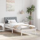vidaXL Ágykeret Fehér és világosszürke 80 x 200 cm Tömör fenyőfa