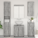 vidaXL Fürdőszoba bútor szett TULUM 5 pcs Szürke Sonoma