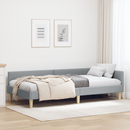 vidaXL Sarokágy keret Világosszürke 90 x 190 cm szövet