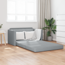 vidaXL Kanapéágy 110cm Világosszürke szövet