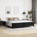vidaXL Ágykeret matracmal Fekete 200 x 200 cm szövet