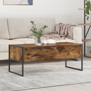 vidaXL Dohányzóasztal fiókkal Füstös tölgy 100 x 46 x 40 cm Faanyag