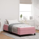 vidaXL Boxrugós ágy matracmal Rózsaszín 90 x 220 cm szövet