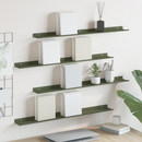 vidaXL Lebegő polc 4 pcs Olajzöld 80 x 9 x 2,5 cm Acél