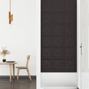 vidaXL Fali Fejtámla 12 pcs Fekete 30 x 30 cm Műbőr