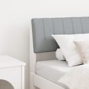 vidaXL Kárpitozott fejtámla Világosszürke 90 cm Tömör fenyőfa