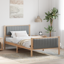 vidaXL Ágykeret Barna és világosszürke 100 x 200 cm Tömör fenyőfa