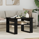 vidaXL Dohányzóasztal tárolóval Fekete tölgy 64 x 54 x 44 cm Faanyag