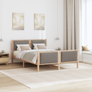 vidaXL Ágykeret fejtámlával Tópszínű 135 x 190 cm szövet
