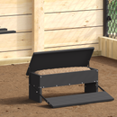 vidaXL Csirke Treadle Etető Fekete 48,5 x 39,5 x 19 cm
