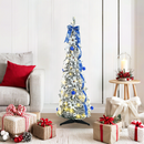 vidaXL Mű karácsonyfa 50 LED-del állvánnyal Fehér 120 cm PVC