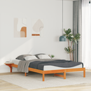 vidaXL Ágykeret éjjeliszekrényekkel Faggyú barna 140 x 210 cm