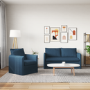 vidaXL Kanapé Szett 2 pcs Kék 156 x 82 x 85 cm Szövet