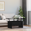 vidaXL Dohányzóasztal Fekete tölgy 102 x 50,5 x 46,5 cm Faanyag
